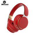 Wiresto Wir-eless Blu-etooth 5.0 Headphone Over the Ear Headphone Stereo Headset Noise Reduction Headphone Foldable Design Wired Wir-eless Stereo Headband with Mic Bass Stereo Earphone. 