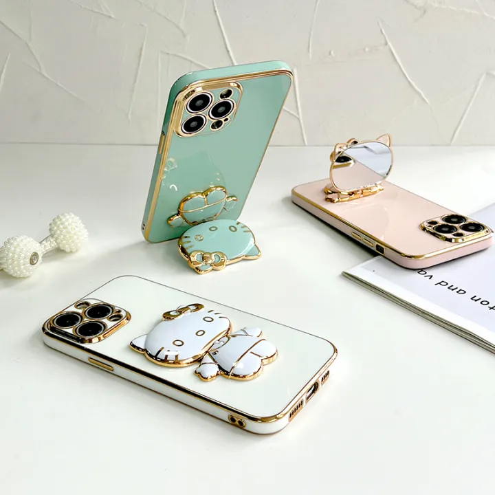 FELMYST%20Hello%20Kitty%20Holder%20Case%20For%20OPPO%20A9%202020/A5%202020%20Fashion%20Cute%20Cat%20Mirror%20Brand%20Luxury%20Stand%20Mobile%20Phone%20Casing%20Square%20Girl%20Boy%20Men%20Gift%20Shockproof%20Back%20Soft%20Cover%20-%20Image%208