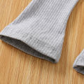 Yfashion Kids Girls Cotton Leggings Flared Pants Cotton Solid Color Baby Spring Autumn Outerwear Elastic Bottom Long Pants. 