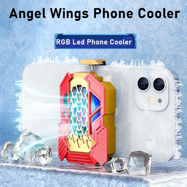 Angel Wings Mobile Phone Cooler Protable Radiator Usb Cooling Fan Game Cooler Para Celular for Iphone 11 12 Xiaomi Samsung S21