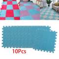 10 Pieces Plush Puzzle Foam Floor Mat Non Slip Interlocking Tiles Soft Climbing Mats for Flooring Farmhouse Workout Kids Baby. 