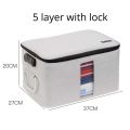 5 Layer / 3 Layer Multilayer Document Organizer Password Files Bag Briefcase Large Capacity Travel Documents Box Bag. 