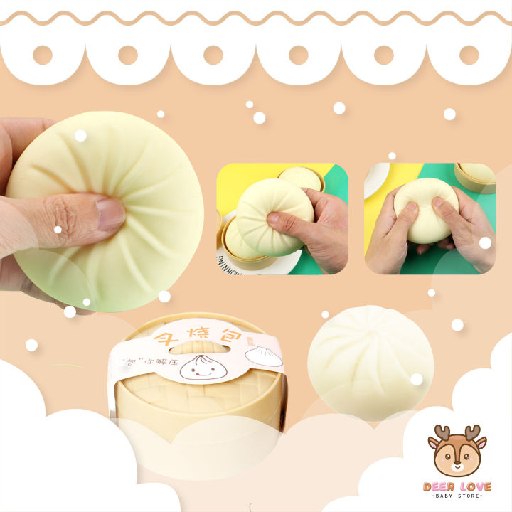 Cute Bun Squeeze Toy Squishy Toys Education Toys Cute Bun Memerah Mainan Mainan Mainan Squishy Mainan Pendidikan 可爱包子挤压玩具