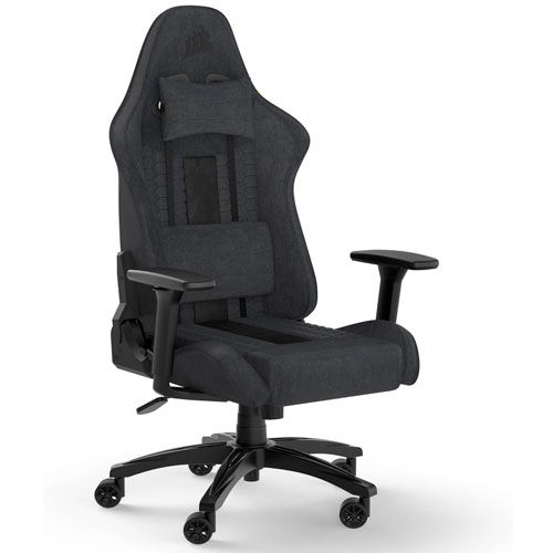 CORSAIR TC100 RELAXED FABRIC BLACK & GREY GAMING CHAIR