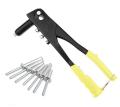 Pop Rivet Tool Riveter Gun with Steel Blind Rivets Repair Tools Kit Heavy Duty Hand Tool Set for Metal Woodworking. 