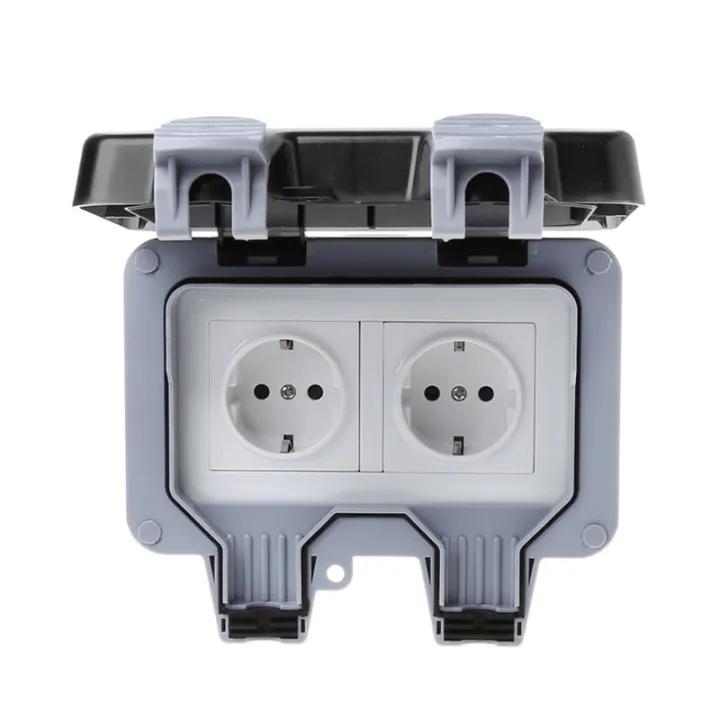 Outdoor Sockets Waterproof, Wall Electrical Outlets, IP66 Switched ...