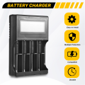 18650 Battery Charger, LCD Display Speed Batteries Charger with 4 Bay Discharge Function for Rechargeable 3.7V Li-Ion Batteries. 