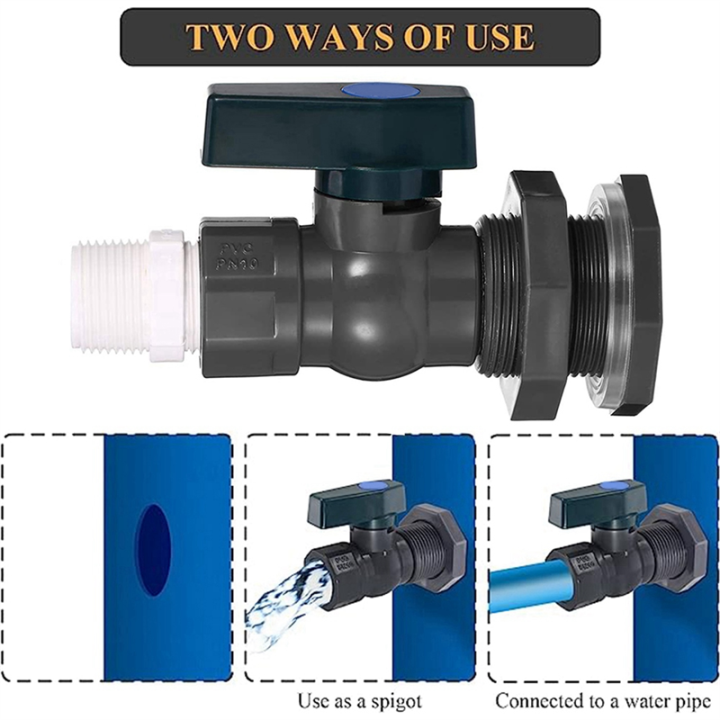 PVC%20Rain%20Bucket%20Faucet%20Kit,%203/4%20Inch%20PVC%20Ball%20Valve,%20Bucket%20Bucket%20Water%20Tank%20Pond%20Bucket%20Faucet%20Kit%20-%20Image%203