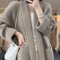 Long Sleeve Sweater Coat Cozy Stylish Women's Fall Winter Cardigan Sweater with Pockets Warm Soft Plus Size Perfect for Southeast Asian Fashionistas Women Cardigan Sweater. 
