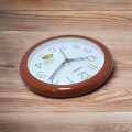 Saikon Quartz Clock Brown Analog Wood Grain Wall Clock S-2317 WHAIT. 