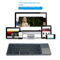 Bluetooth Keyboard Folding Wireless Keypad Touchpad for IOS/Android/ Tablet Mobile Phone Keyboard Silver. 