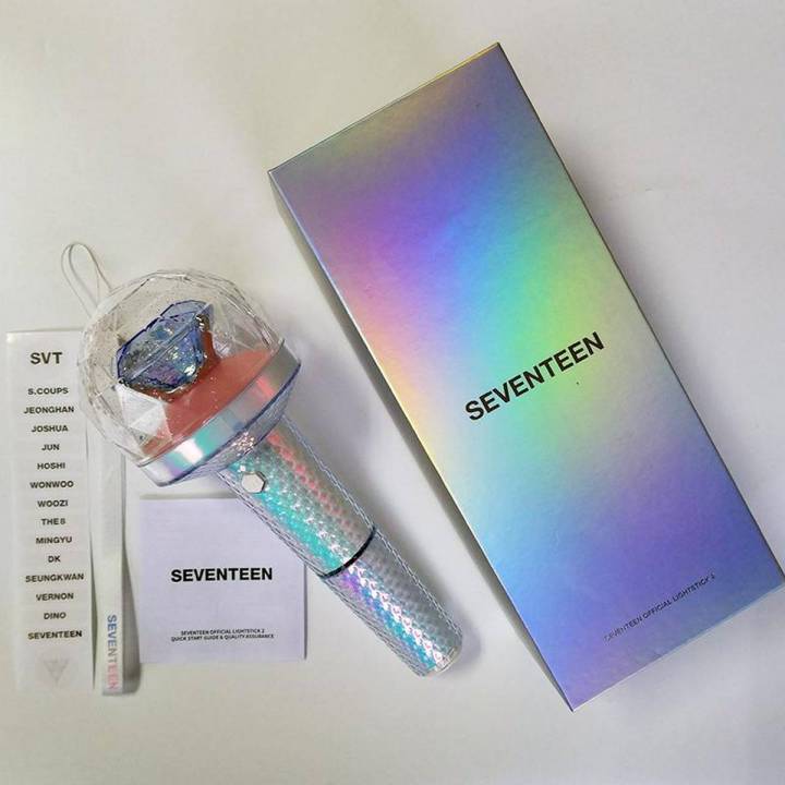 【BestGO】Ready on Stock 100% Official Seventeen Lightstick 2 Official Caratbong App Controlled 17 Fans Version 2 Concert Light Stick
