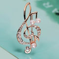 Fashion Crystal Broochs Rhinestone Music Note Brooch Pin Trendy Imitation Pearls Broochs Women's Wedding Pin Gift Party. 