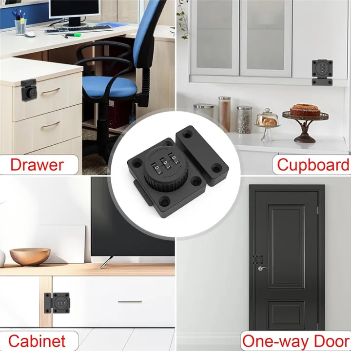 Cabinet%20Door%20Latch%20Keyless%20Combination%20Lock%20Cabinet%20Mechanical%203-Digit%20Passcode%20Cabinet%20Lock%20for%20Kitchen%20Cabinet%20Easy%20Install%20Easy%20to%20Use%20Black%20-%20Image%203