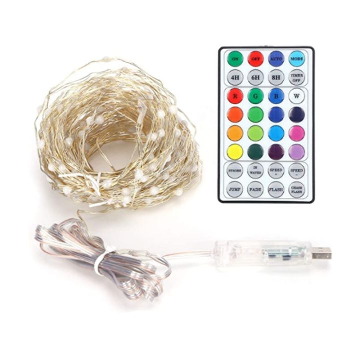 Alternating Light Chains 200 Copper Wire RGB Decorative Lamp Remote Control Timing Waterproof Flashing Lights 20 M