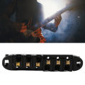 Guitar Roller Saddle Bridge Aluminium Alloy Black Tune Tailpiece Bridge Y. 