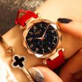 Casual Romantic Starry Sky Watches For Women Fashion Leather Band Quartz Wrist Watch Women Watches Ladies Clock. 