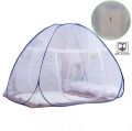 Foldable Mosquito Net (5×6 ft) One Side Zipper With Bottom Layer Net. 