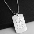 HNSP Stainless Steel Pendant For Men Boy Initials Necklace 26 Letter Name Male Tag Jewelry Accessories Wholesale. 