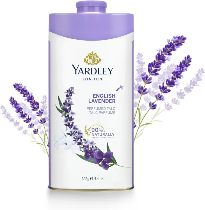 Yardley London English Lavender Perfumed Talc Body Powder, All Day Fragrance, Aromatic Freshness - 125 Gm (FROM DUBAI)