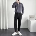 New Spring and Summer Men's Lightly Mature Suit Casual Suit Pants Men's Korean-Style Fashion Shirt Long Sleeve Wear Draping Shirt. 