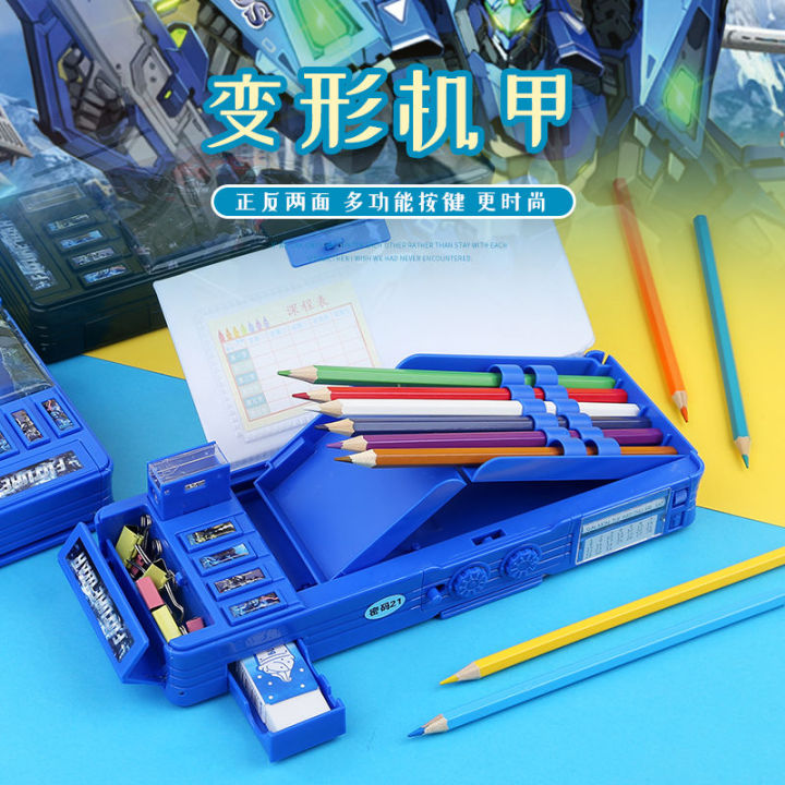 Transformable%20Mecha%20Stationery%20Box%20Boys%20Password%20Lock%20Multifunctional%20Button%20Pencil%20Box%20Girls%20Primary%20School%20Students%20Double-Sided%20Large%20Capacity%20-%20Image%204