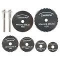 HSS Mini Circular Saw Blade 8pcs Set For Drill. 