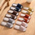 Buy One Get One Free Linen Slippers for Women Spring and Autumn Home Indoor Cotton and Linen Home Floor Home Deodorant Living Room Men's Slippers. 