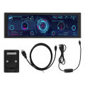 PC CPU Data Monitor 7.9 Inch IPS Customizable Theme Editor Auto Off USB Power Dimmable Computer Temp Monitor for GPU RAM. 