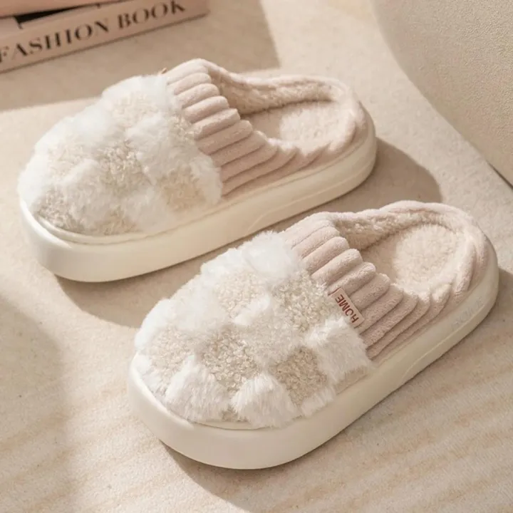Plaid%20Cotton%20slippers%20Soft%20Plush%20Plaid%20slippers%20Winter%20slippers%20for%20Home%20Indoor%20Couples%20Winter%20Men%20Women%20-%20Image%209