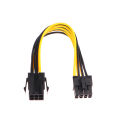 Powered Adapter 6pin To 8pin Adapter, PCI-e 6-pin Male To 8-pin Female Converter For 8pin GPU Video Card. 