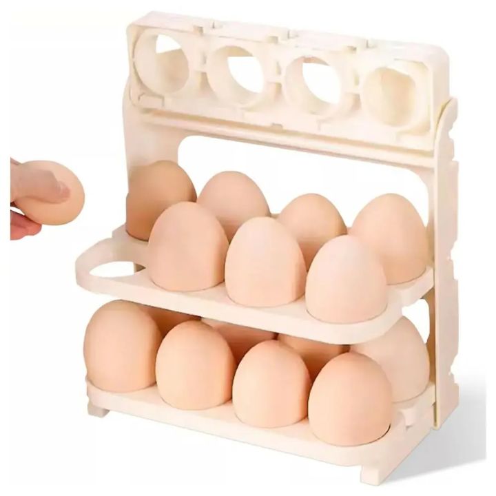 Egg Storage Box Refrigerator Side Door 24 Egg Storage Box 3 Layer Egg ...