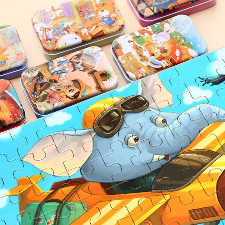 Wooden%2060Pcs%20Toys%20for%20Children%20Wood%20Jigsaw%20Cartoon%20Animal%20Puzzle%20Box%20Montessori%20-%20Image%203