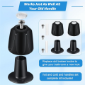 Metal Matte Black Shower Knob 2 Piece Replacement, for Price/ Tub Shower Handle, 2 Faucet Handle Trim Kit. 