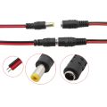 (DC Jack With Wire Male And Female 5 pcs socket)5.5x2.1mm DC Power Pigtail Wire Connector 27CM 12V 5.5*2.1mm DC Male Plug & Female Jack. 