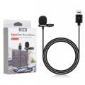 Lavalier Clip On USB Microphone – Black  jh-044. 
