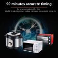 90 Minutes Mechanical Oven Cooker Timer with Bell Semi Shaft High Temperature Resistant. 