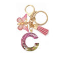 Unique Keychains For Women Handbag Accessories Personalized Key Chains Alphabet Keychain Butterfly Tassel Pendant. 
