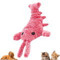 Floppy Lobster Dog Toys Plush Jumping Lobster Interactive Toy， Motion Activated Moving Pet Toy. 