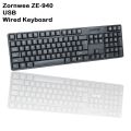 ZORNWEE ZE-940 Wired Keyboard - Fashion - Gaming - Business Keyboard with Multimedia Buttons - Black. 