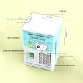 Electronic Little Pig Bank Mini ATM avings Box with Password imulation Fingerprint Cash Coin. 