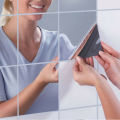 9Pcs Self-Adhesive Waterproof Mirror Surface Wall Sticker. 