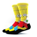 Simpsons Cartoon Anime Funny Socks Men Hip Hop Print Novelty Crazy Sokken Hip Hop Unisex Comfortable Skateboard Happy Meias. 