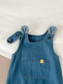 Children Big Pocket Loose Overalls Autumn Girl Baby Casual Suspenders Jumpsuit Kid Boy Retro Denim Pants Infant Cotton Trousers. 