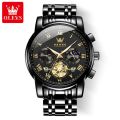 OLEVS Luxury Watch for Man Quartz Sports Men Watch Waterproof Luminous Stainless Steel Chronograph Men's Watches Clock Blue. 