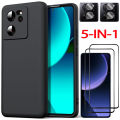 5-in-1, Tempered Glass + TPU Case for Xiaomi 13T Pro Soft Anti-shock Back Phone Cases Mi 13 T Pro Xiaomi 13T Cover Mi13T Pro. 