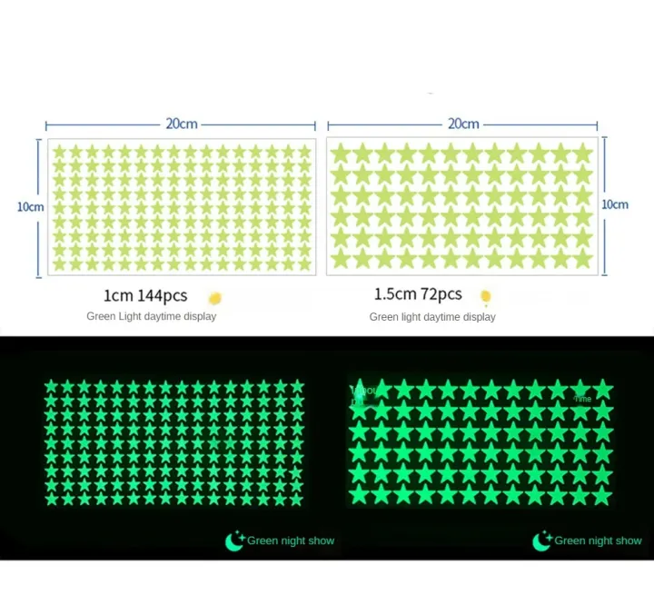 144%20Pcs%20X%201%20CM%20Size%20High%20Radium%20%20Star%20Stickers%20High%20Quality%203D%20Light%20Emitting%20Stars%20-%20Radium%20Luminous%20Stars%20Florescent%20Glowing%20in%20the%20dark%20Radiam%20Stickers%20-%20Image%206
