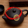 Chinese Traditional Feng Shui Red String Bracelet Wealth Lucky Copper Coins Charm Pendant. 