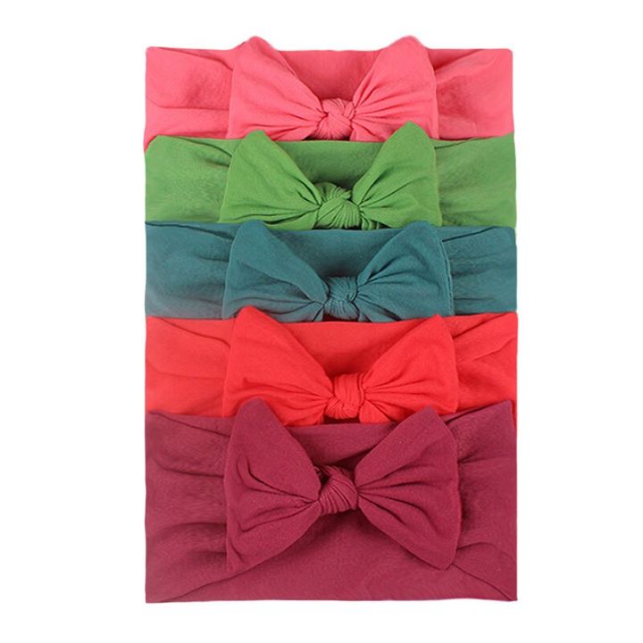 %E3%80%90Quality%E3%80%91%205Pcs/Set%20Newborn%20Baby%20Hair%20Accessories%20Solid%20Color%20Nylon%20Elastic%20Bows%20Knotted%20Baby%20Headband%20Girls%20Turban%20Girl%20Headbands%20-%20Image%205