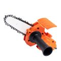 Electric Drill Converter Into Electric Saw with 4 Inch Chain Mini Handheld Chain Saw Conversion Bracket Orange. 